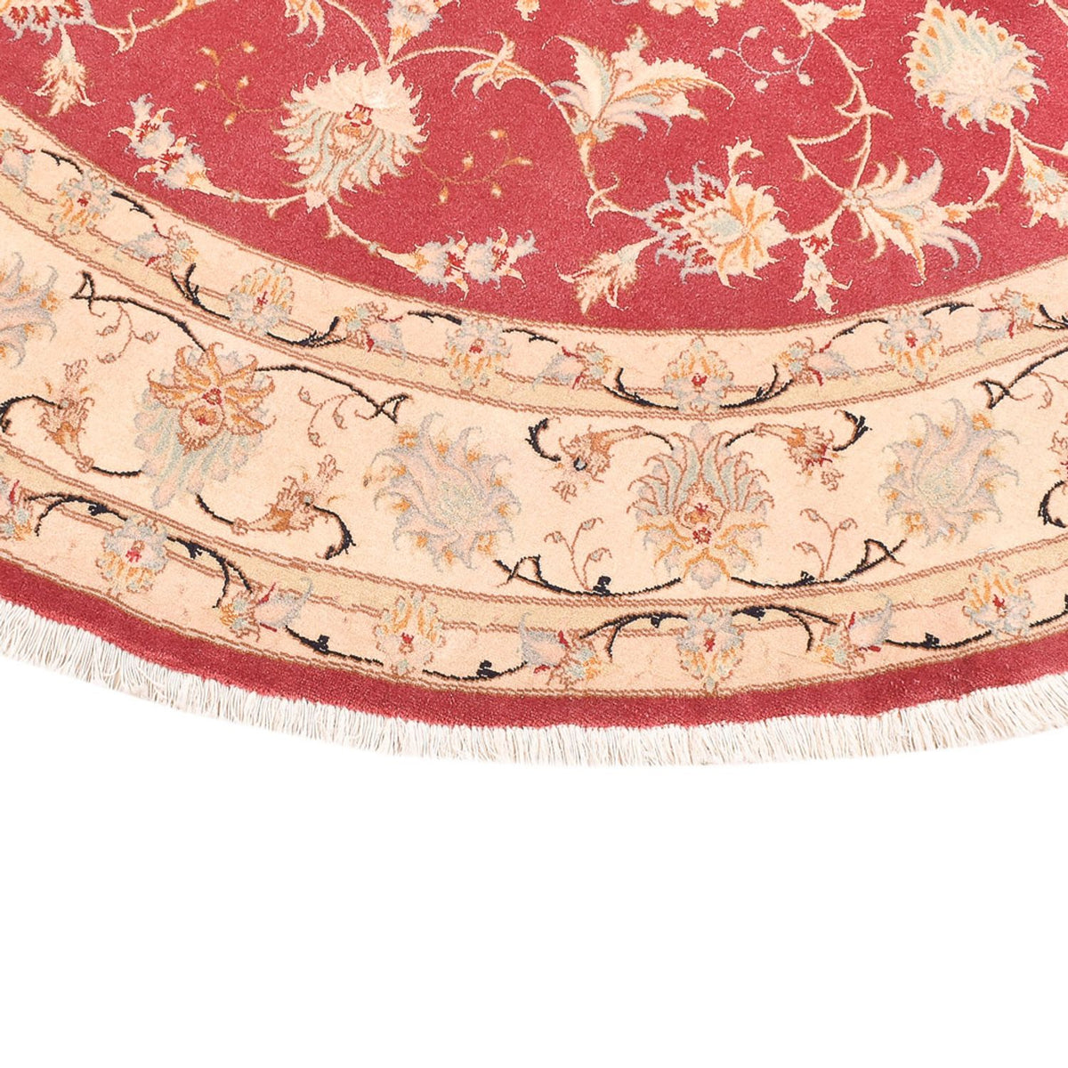 Tapis persan - Tabriz - Royal ronde  - 200 x 200 cm - rouge