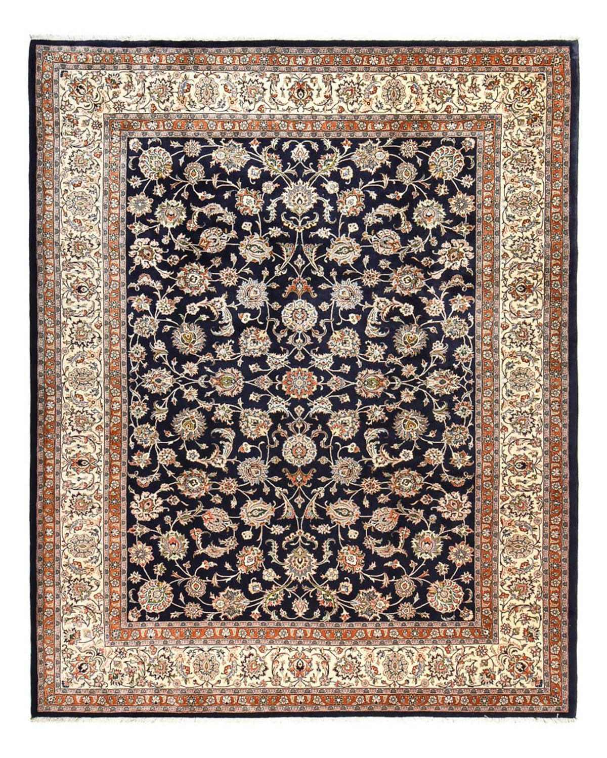 Tapis persan - Classique - Royal - 387 x 302 cm - bleu foncé