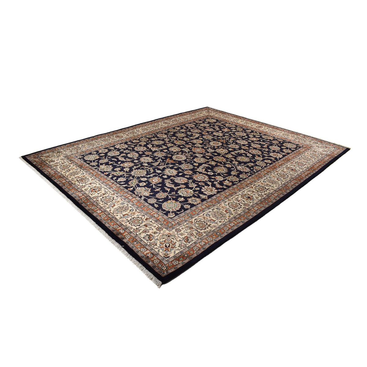 Tapis persan - Classique - Royal - 387 x 302 cm - bleu foncé