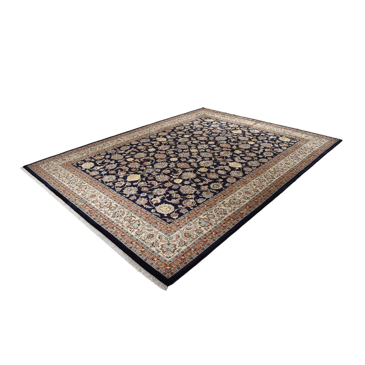 Tapis persan - Classique - Royal - 388 x 295 cm - bleu foncé