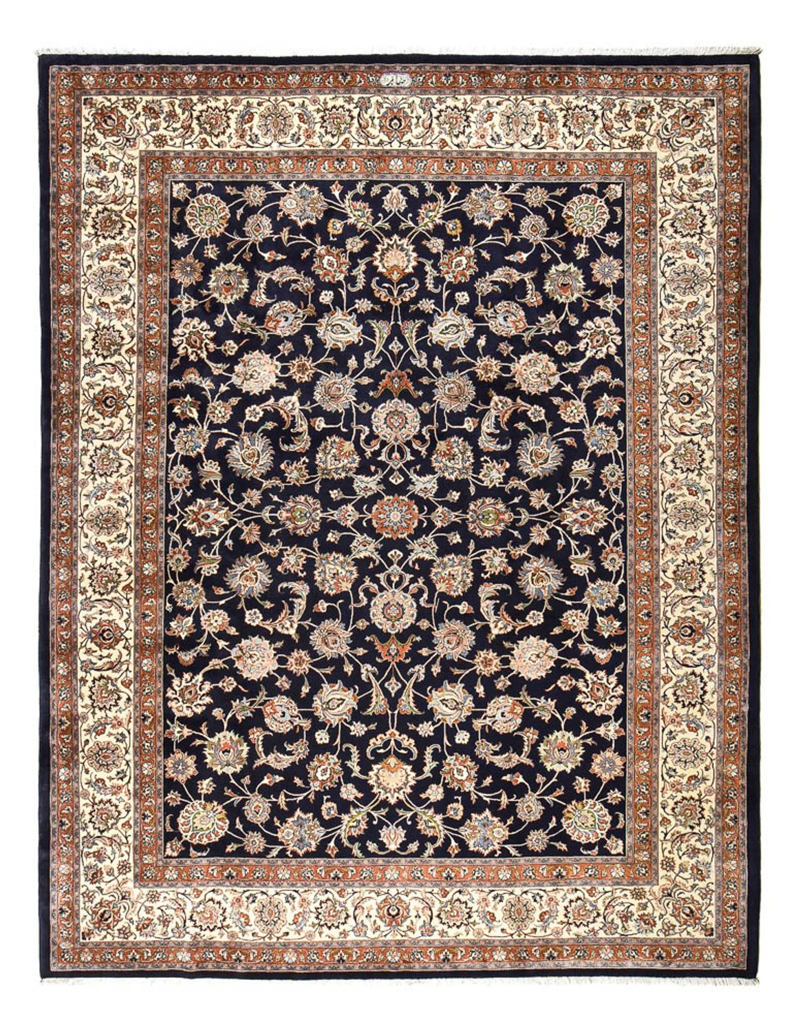 Tapis persan - Classique - Royal - 390 x 295 cm - bleu foncé