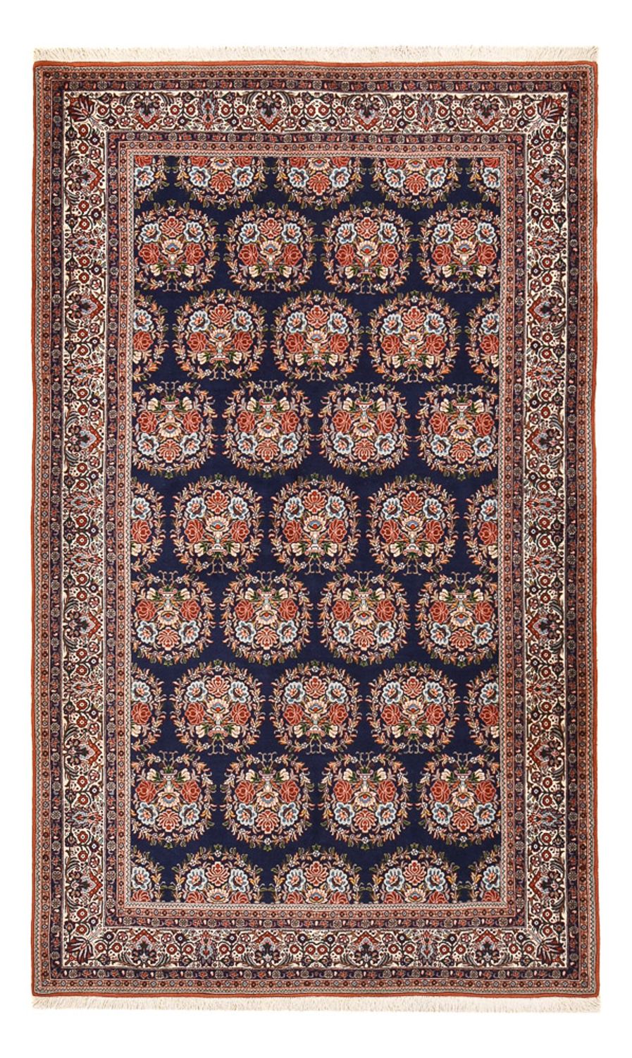 Tapis persan - Bidjar - 251 x 152 cm - bleu foncé