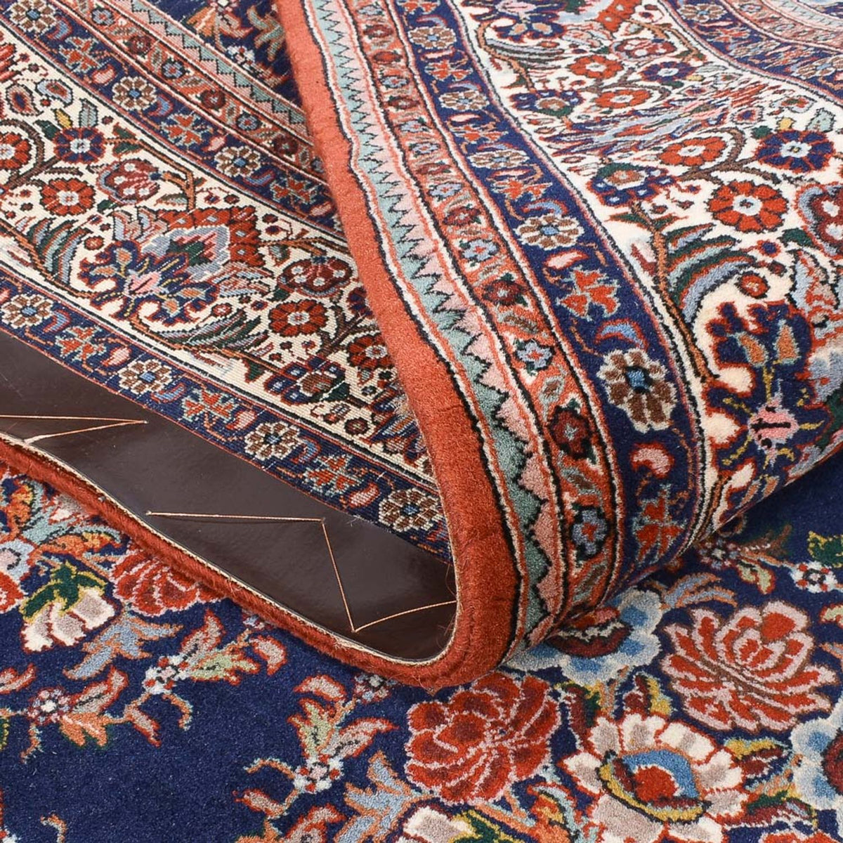 Tapis persan - Bidjar - 251 x 152 cm - bleu foncé