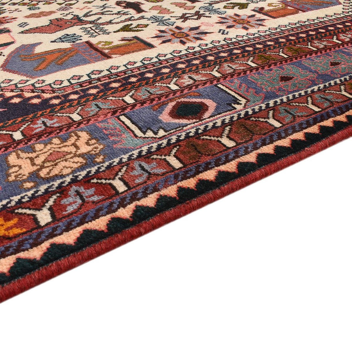 Tapis Gabbeh - Persan Kashkuli - 252 x 156 cm - multicolore
