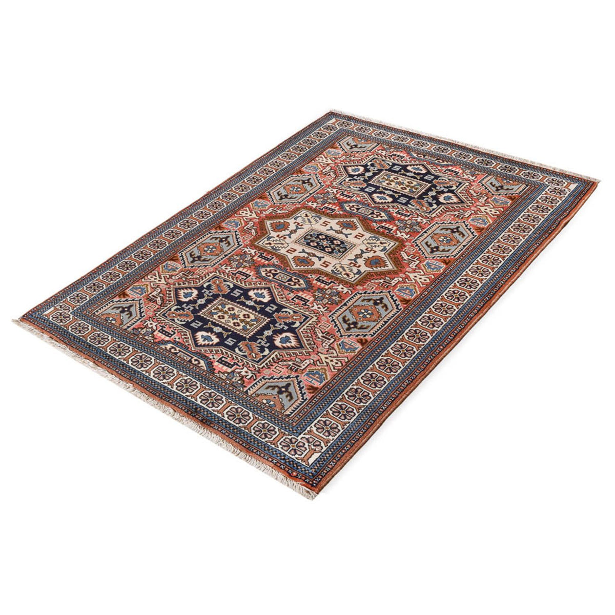 Tapis persan - Keshan - 183 x 130 cm - rouge clair