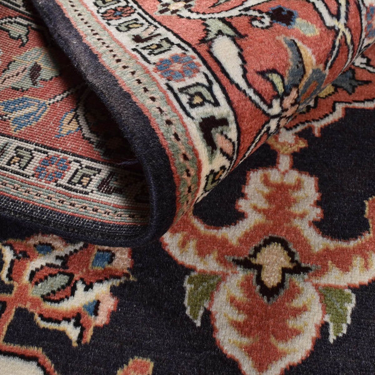 Tapis persan - Nomadic - 196 x 140 cm - bleu foncé