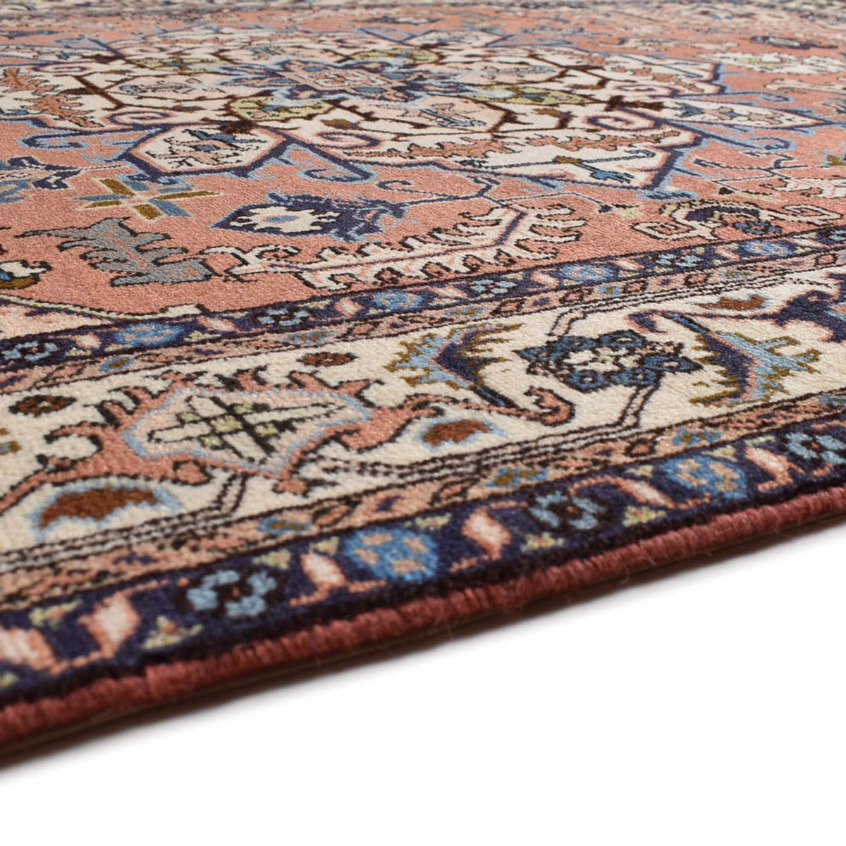 Tapis persan - Nomadic - 209 x 143 cm - rouge clair