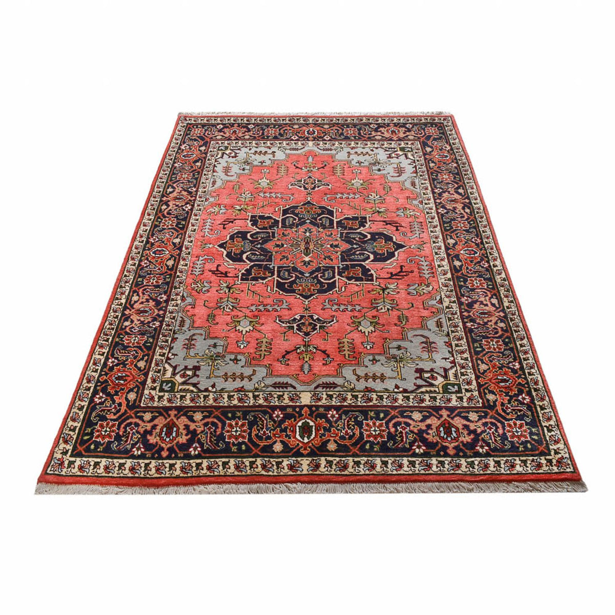 Tapis persan - Nomadic - 192 x 138 cm - rouge clair