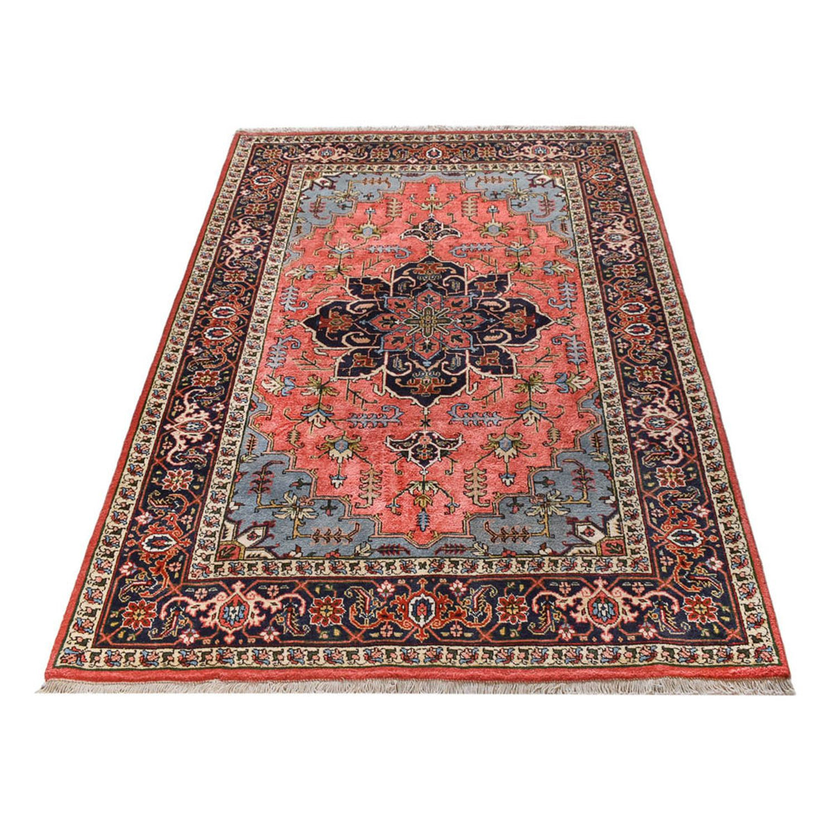 Tapis persan - Nomadic - 198 x 138 cm - rouge clair