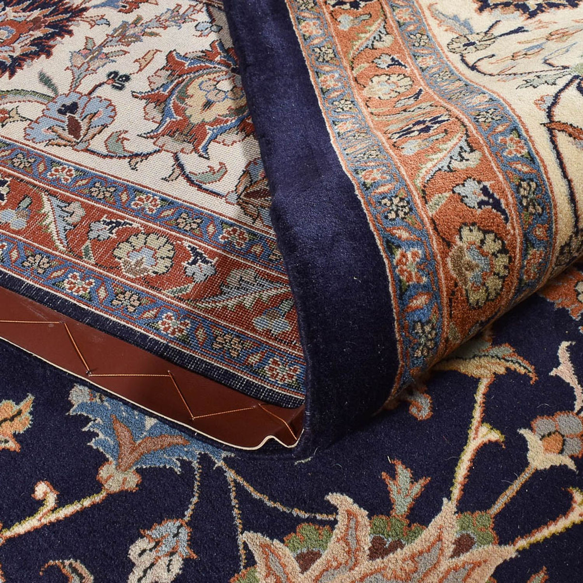 Tapis persan - Classique - Royal - 387 x 300 cm - bleu foncé