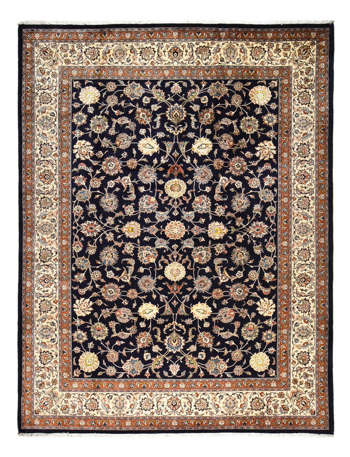 Tapis persan - Classique - Royal - 394 x 304 cm - bleu foncé