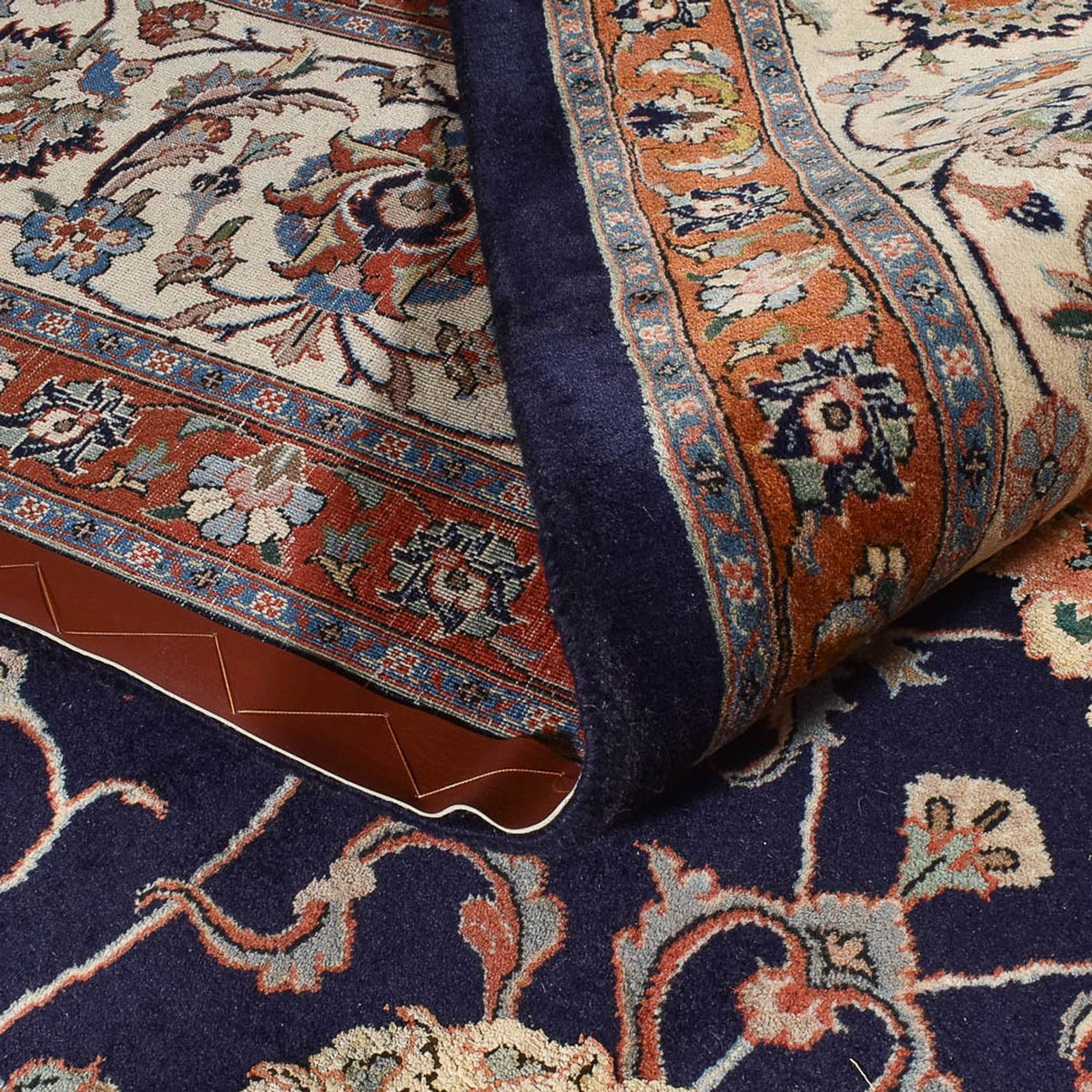 Tapis persan - Classique - Royal - 394 x 304 cm - bleu foncé