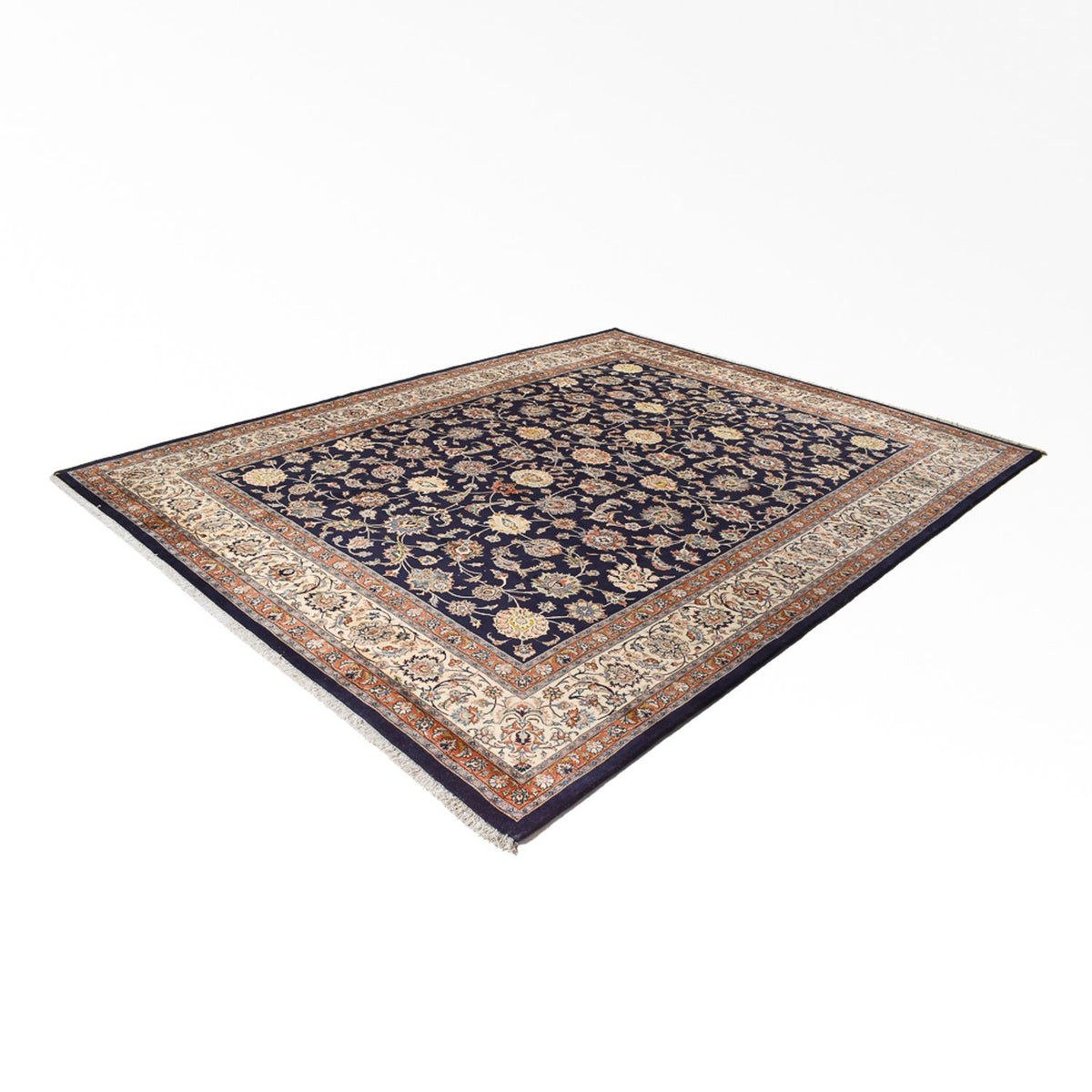 Tapis persan - Classique - Royal - 394 x 304 cm - bleu foncé