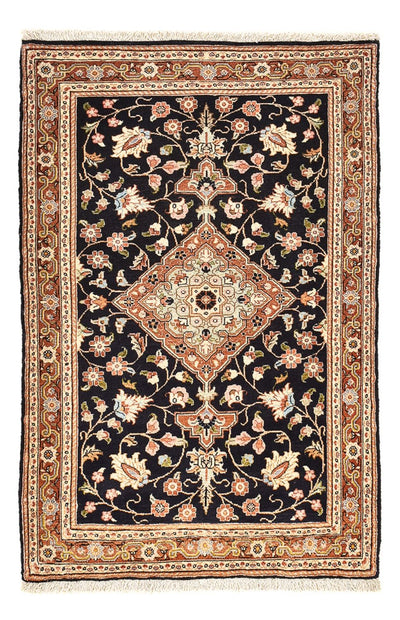 Tapis de Qom Tapis 70x105cm - Tapis persan - bleu foncé