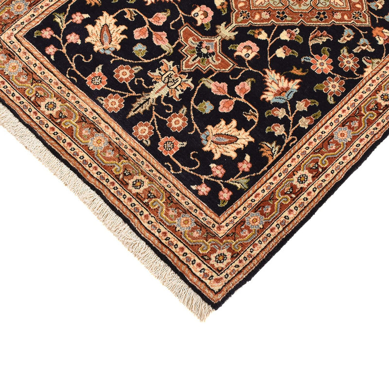 Tapis persan - Ghom - 105 x 70 cm - bleu foncé