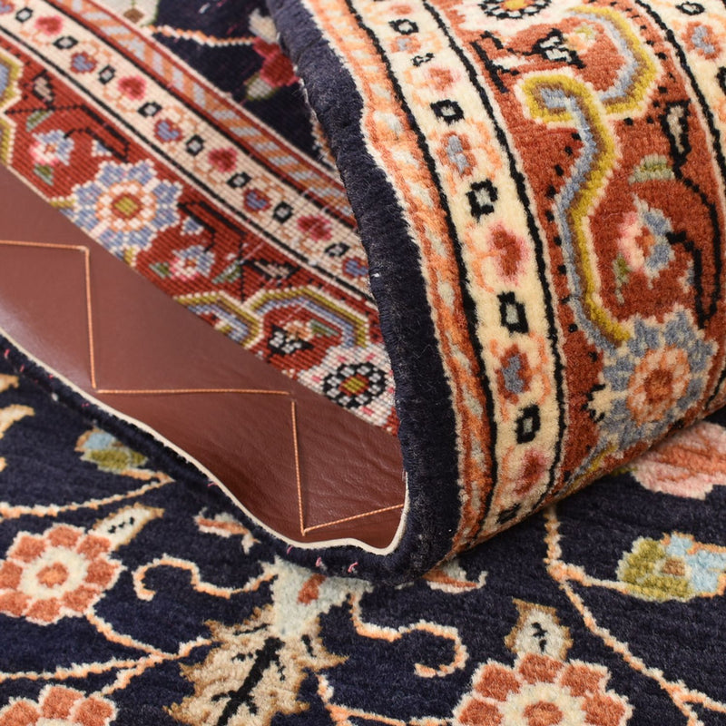 Tapis persan - Ghom - 105 x 70 cm - bleu foncé