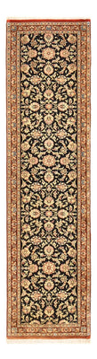 Tapis de couloir Tapis persan - Ghom - Royal - 200 x 50 cm - beige foncé