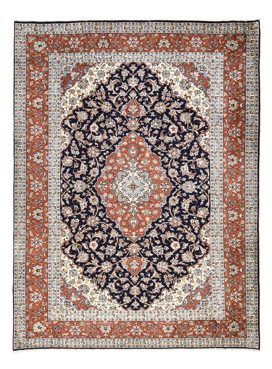 Tapis persan - Classique - 337 x 242 cm - bleu foncé