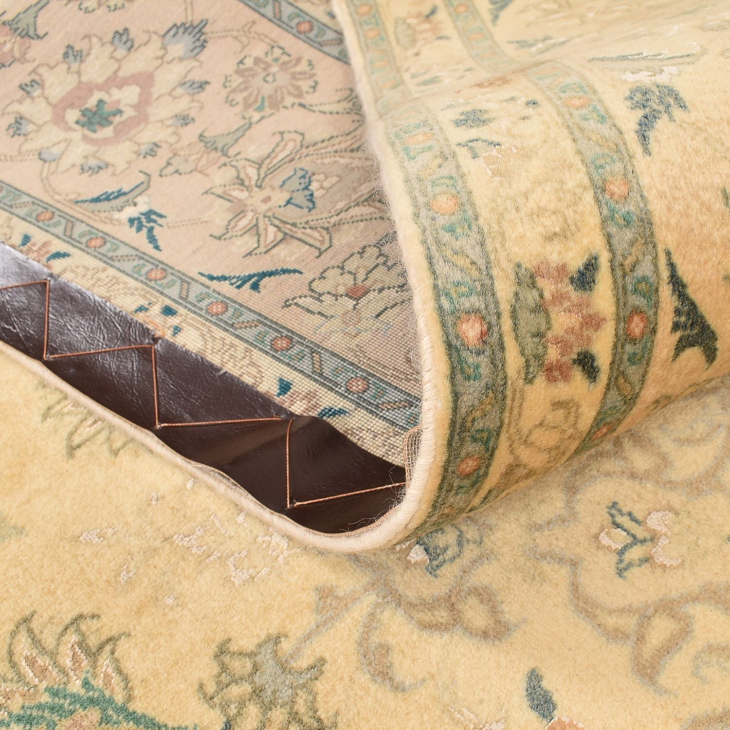 Tapis persan - Tabriz - Royal carré  - 200 x 190 cm - jaune