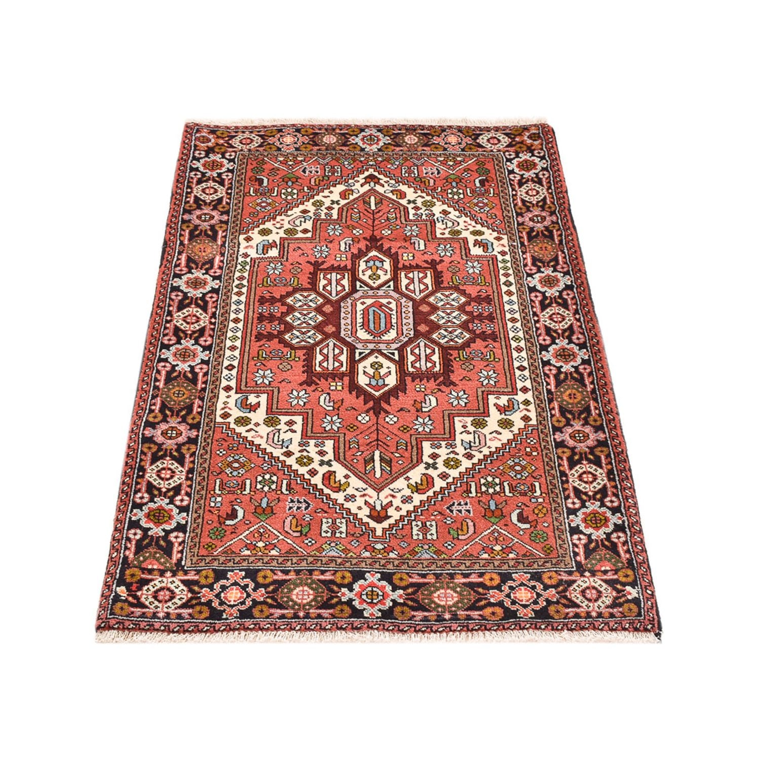 Tapis persan - Nomadic - 123 x 73 cm - rouge clair