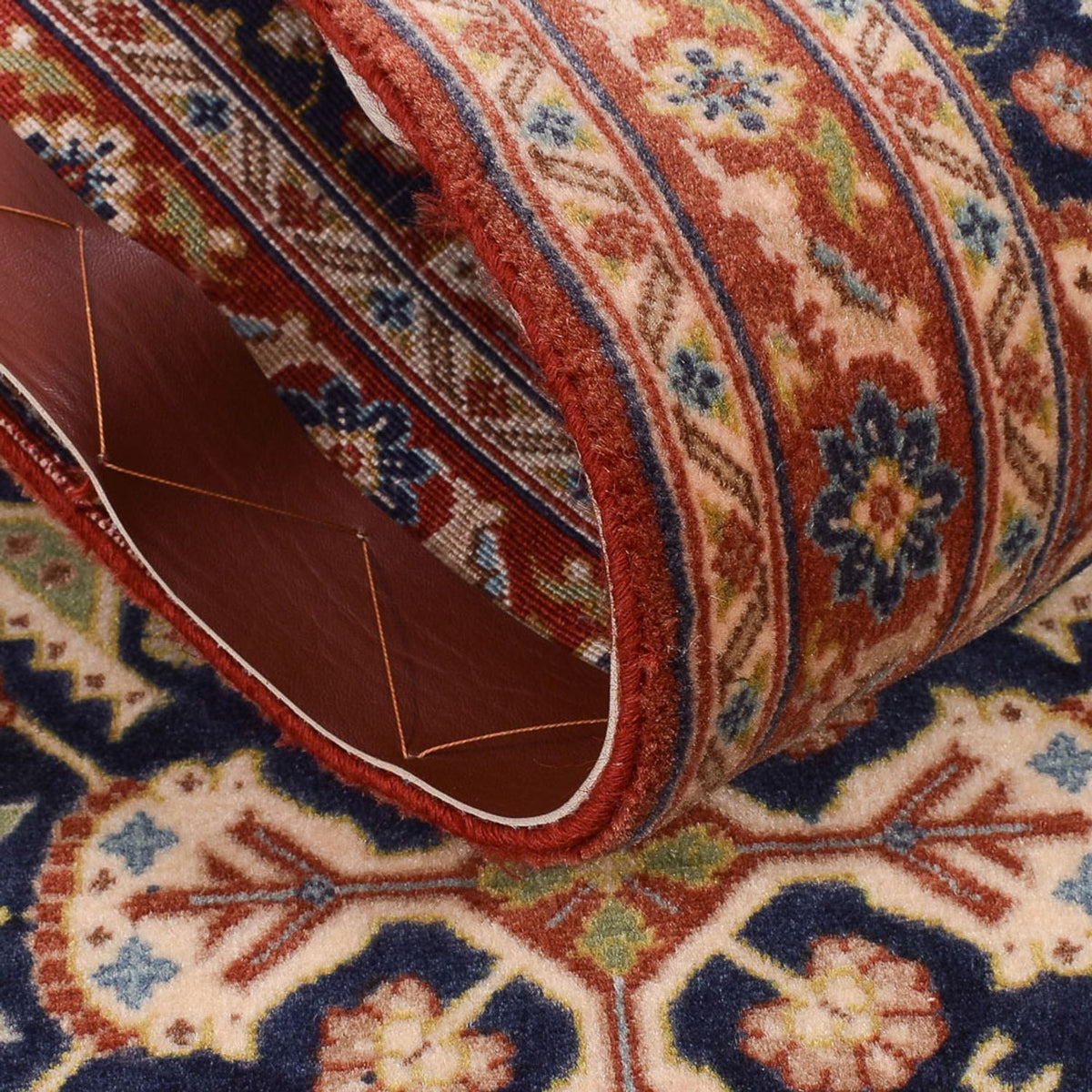 Tapis de couloir Tapis persan - Ghom - Royal - 200 x 51 cm - beige foncé