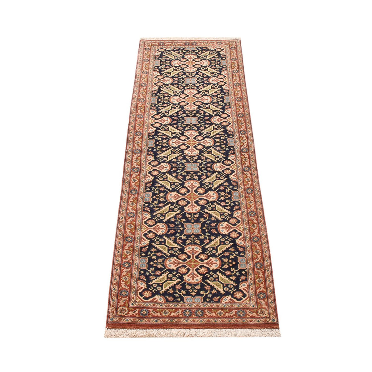 Tapis de couloir Tapis persan - Ghom - Royal - 200 x 51 cm - beige foncé