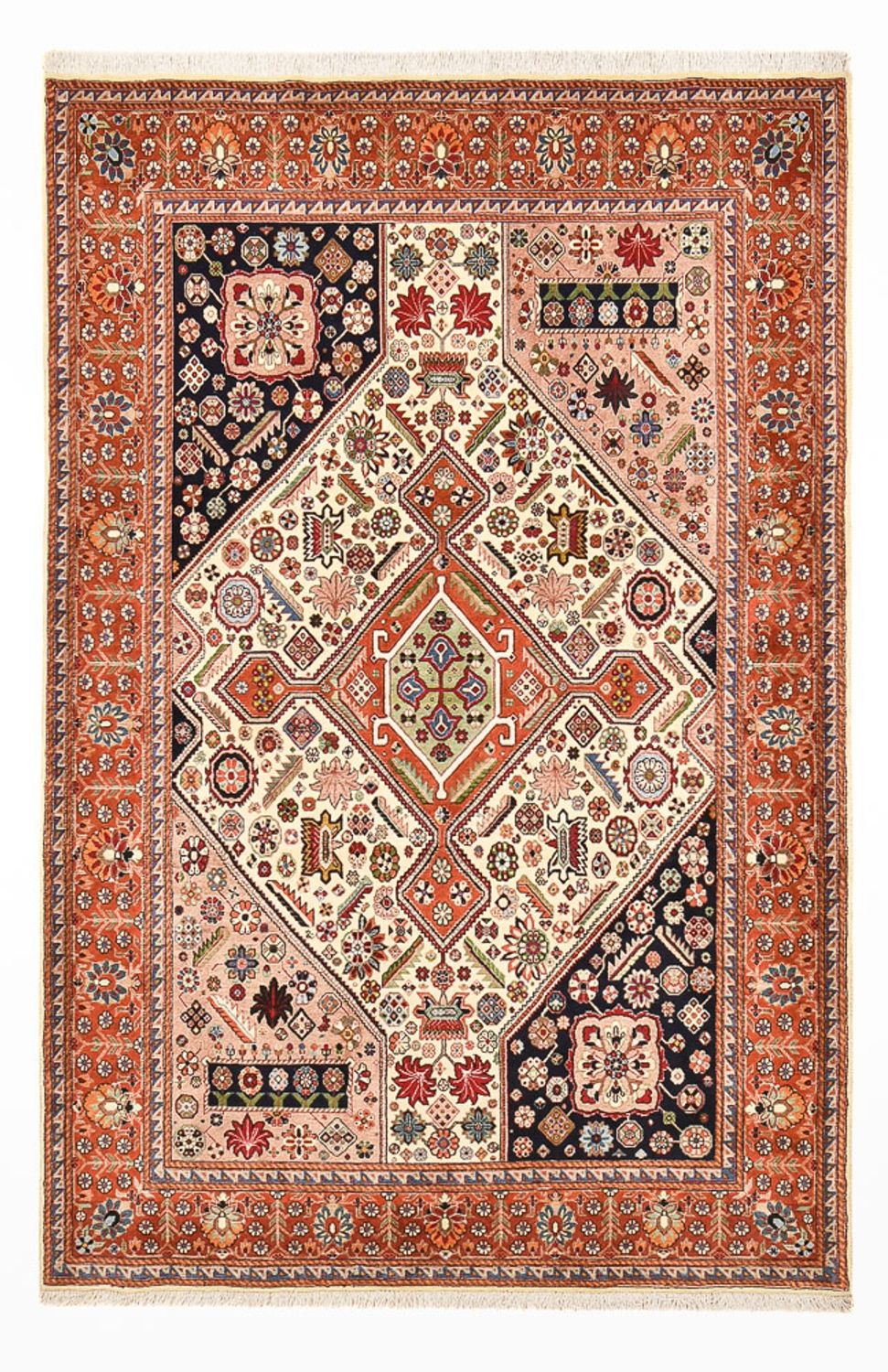Tapis Gabbeh - Persan Kashkuli - 218 x 142 cm - multicolore