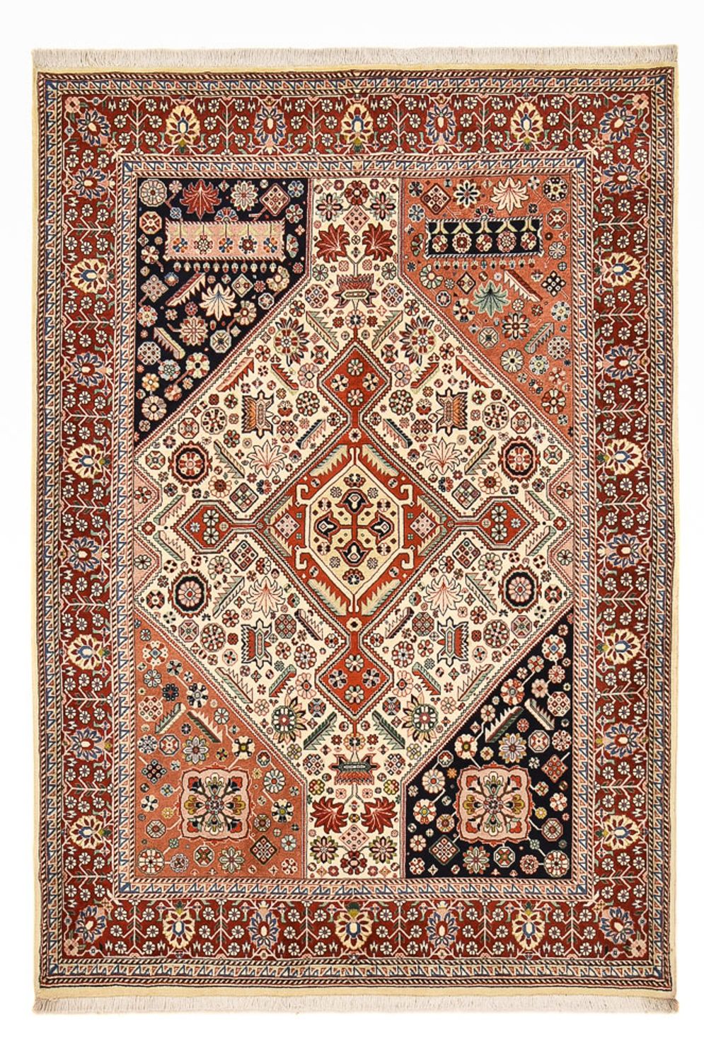 Tapis Gabbeh - Persan Kashkuli - 215 x 146 cm - multicolore