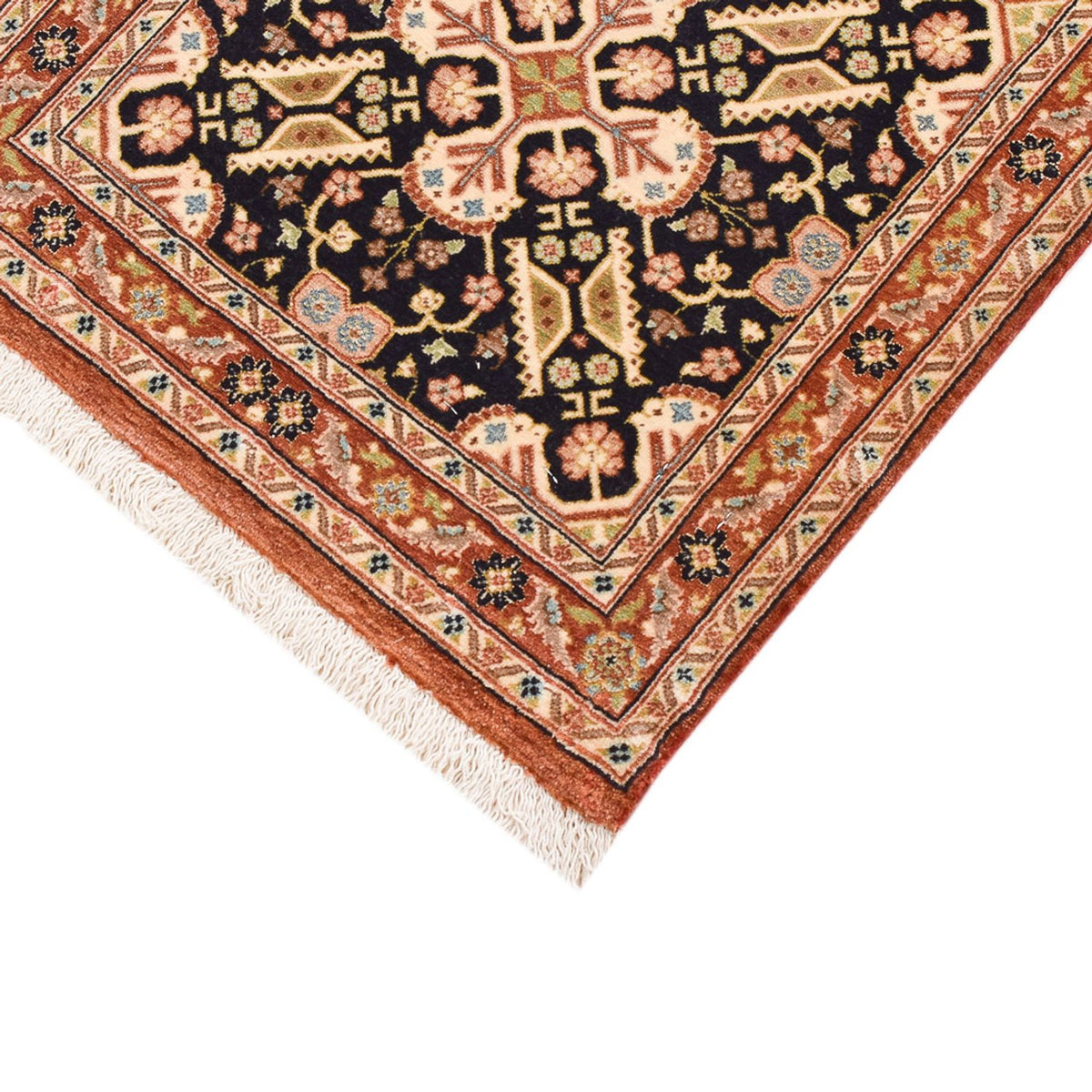 Tapis de couloir Tapis persan - Ghom - Royal - 209 x 50 cm - beige foncé