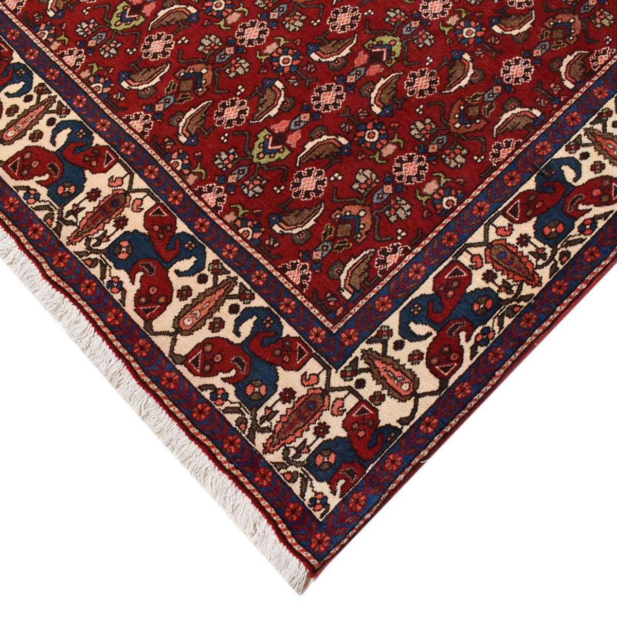 Tapis persan - Bidjar - 316 x 204 cm - rouge foncé