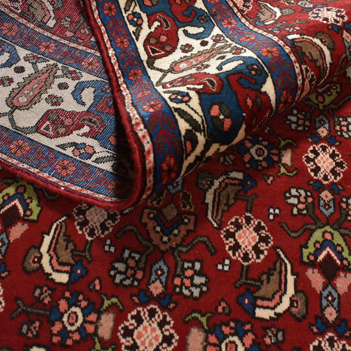 Tapis persan - Bidjar - 316 x 204 cm - rouge foncé