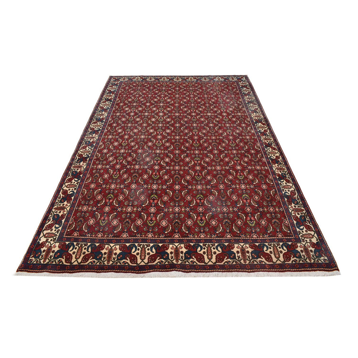 Tapis persan - Bidjar - 316 x 204 cm - rouge foncé