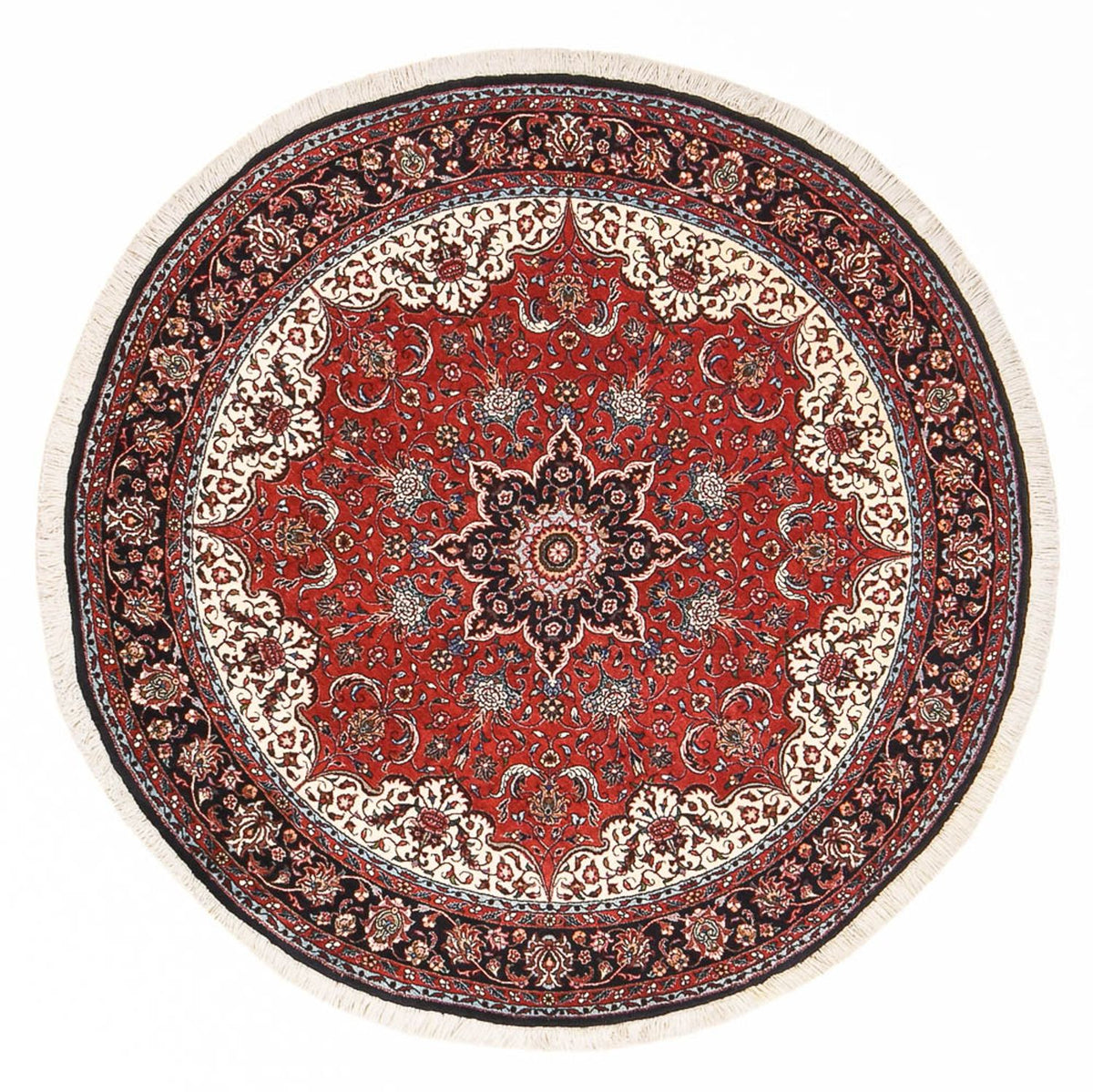 Tapis persan - Bidjar ronde  - 150 x 150 cm - rouge