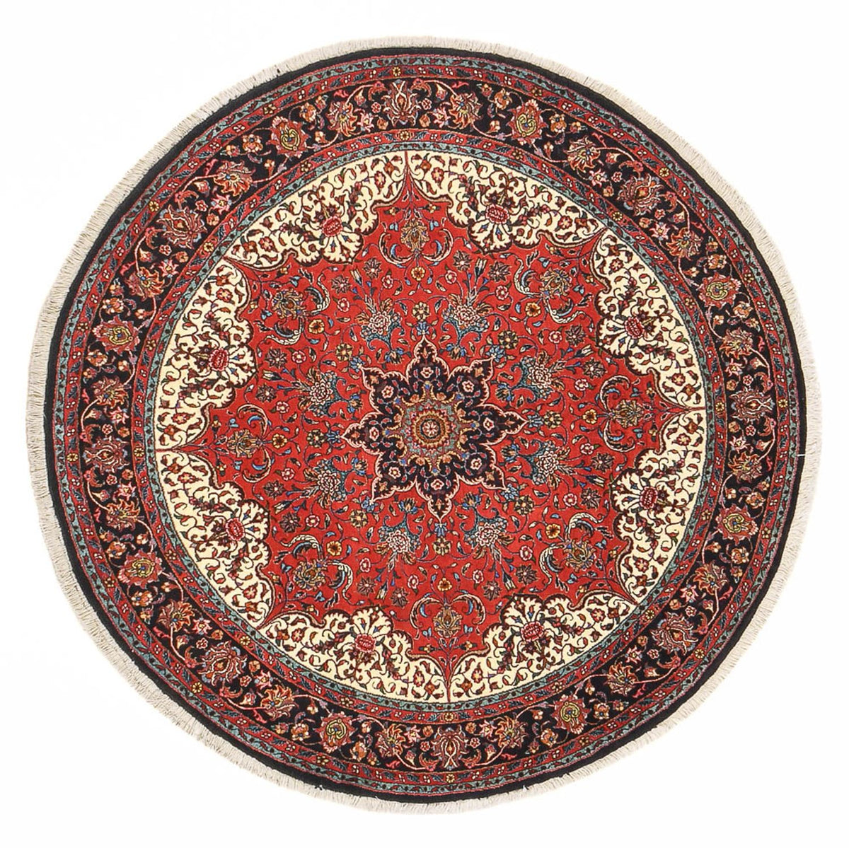 Tapis persan - Bidjar ronde  - 150 x 150 cm - rouge