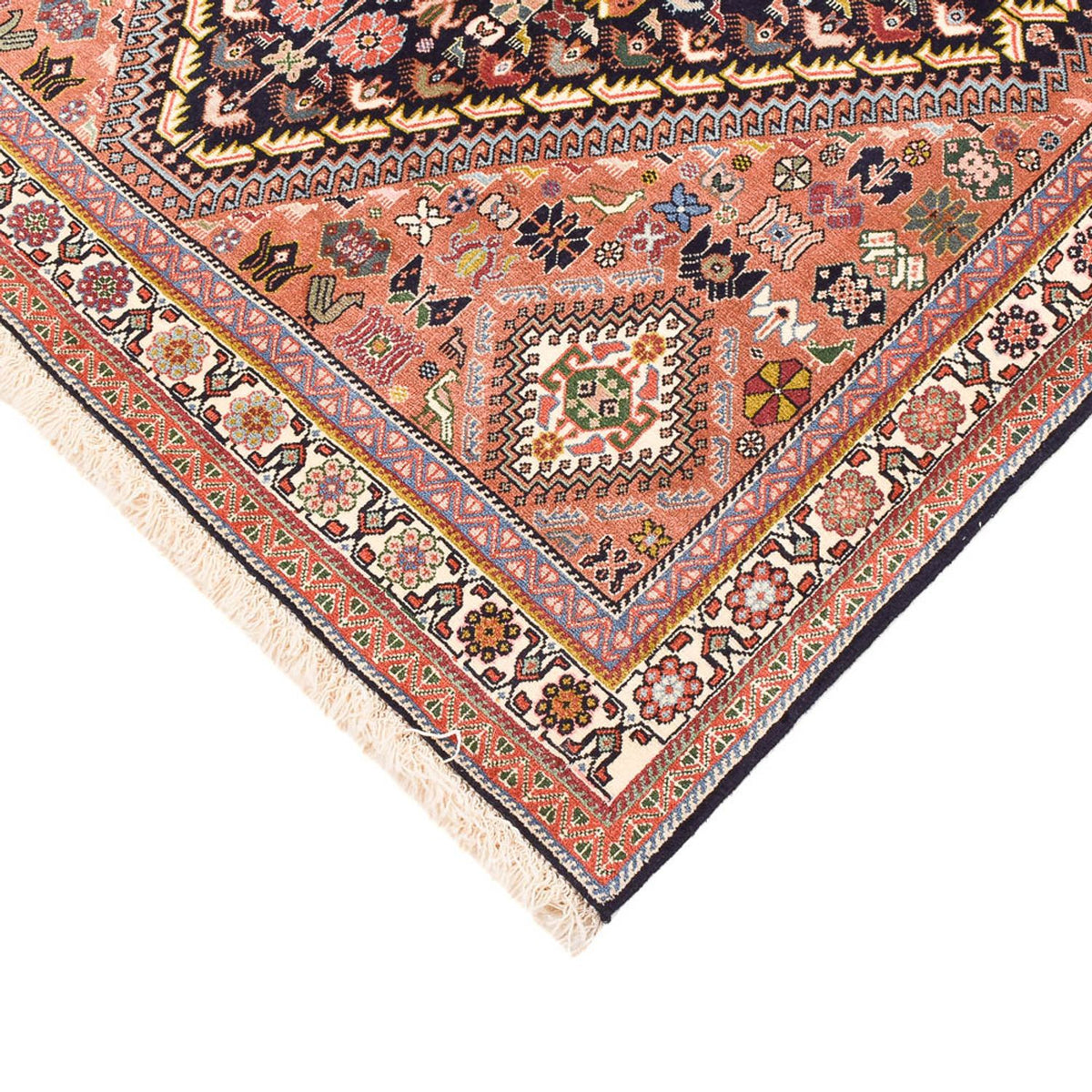 Tapis Gabbeh - Persan Kashkuli - 207 x 130 cm - bleu foncé