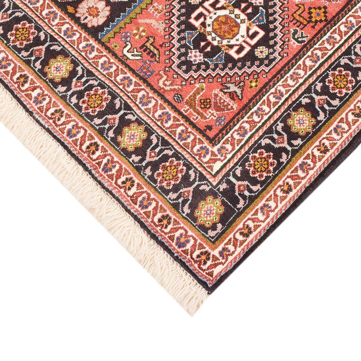 Tapis Gabbeh - Persan Kashkuli - 158 x 110 cm - rouge clair