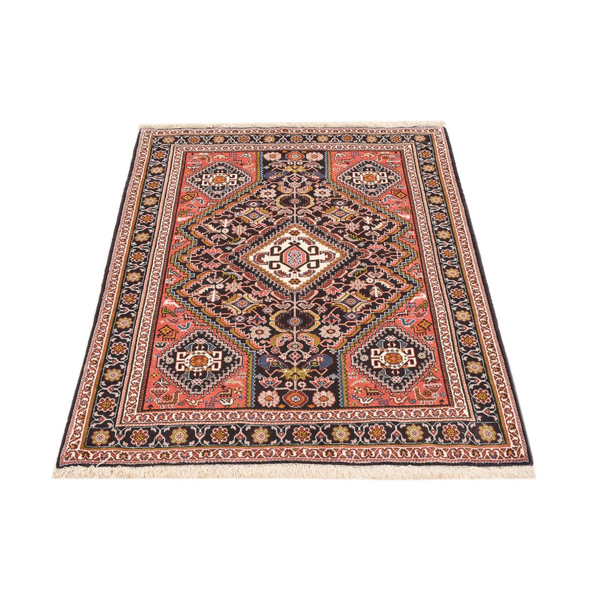 Tapis Gabbeh - Persan Kashkuli - 158 x 110 cm - rouge clair