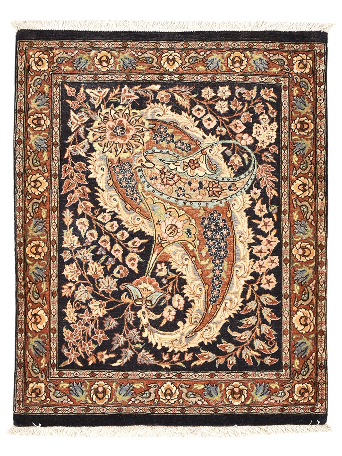 Tapis persan - Ghom - 77 x 60 cm - multicolore
