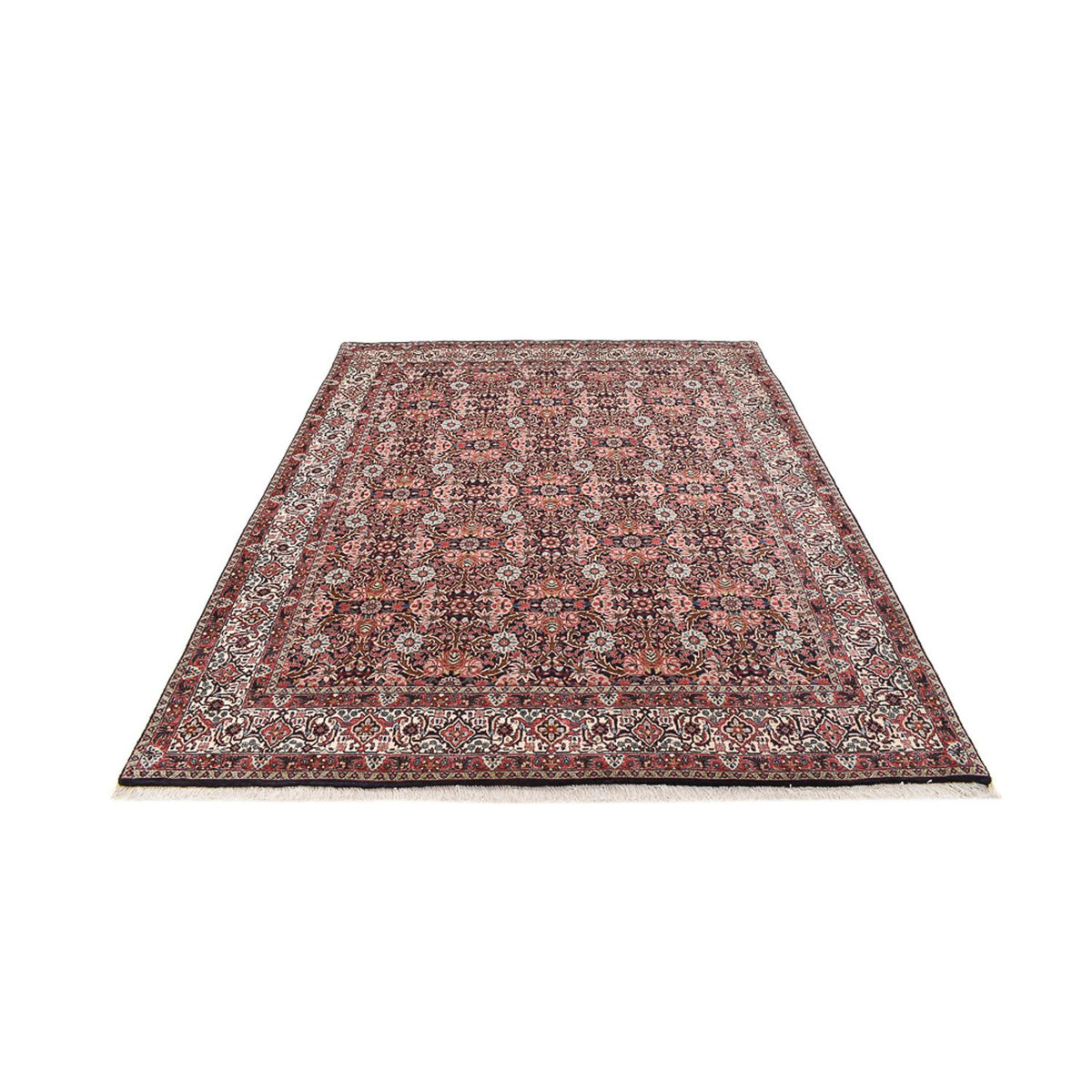 Tapis persan - Bidjar - 247 x 204 cm - rouge foncé