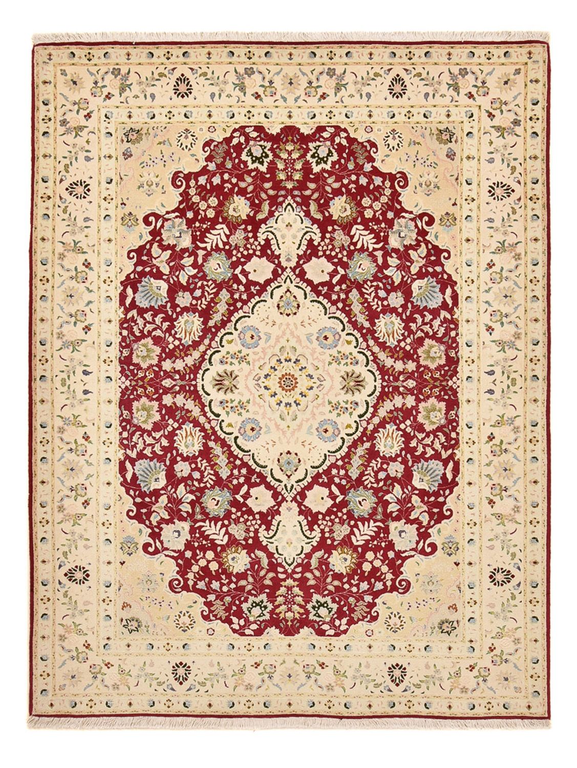 Tapis persan - Tabriz - Royal - 210 x 153 cm - rouge
