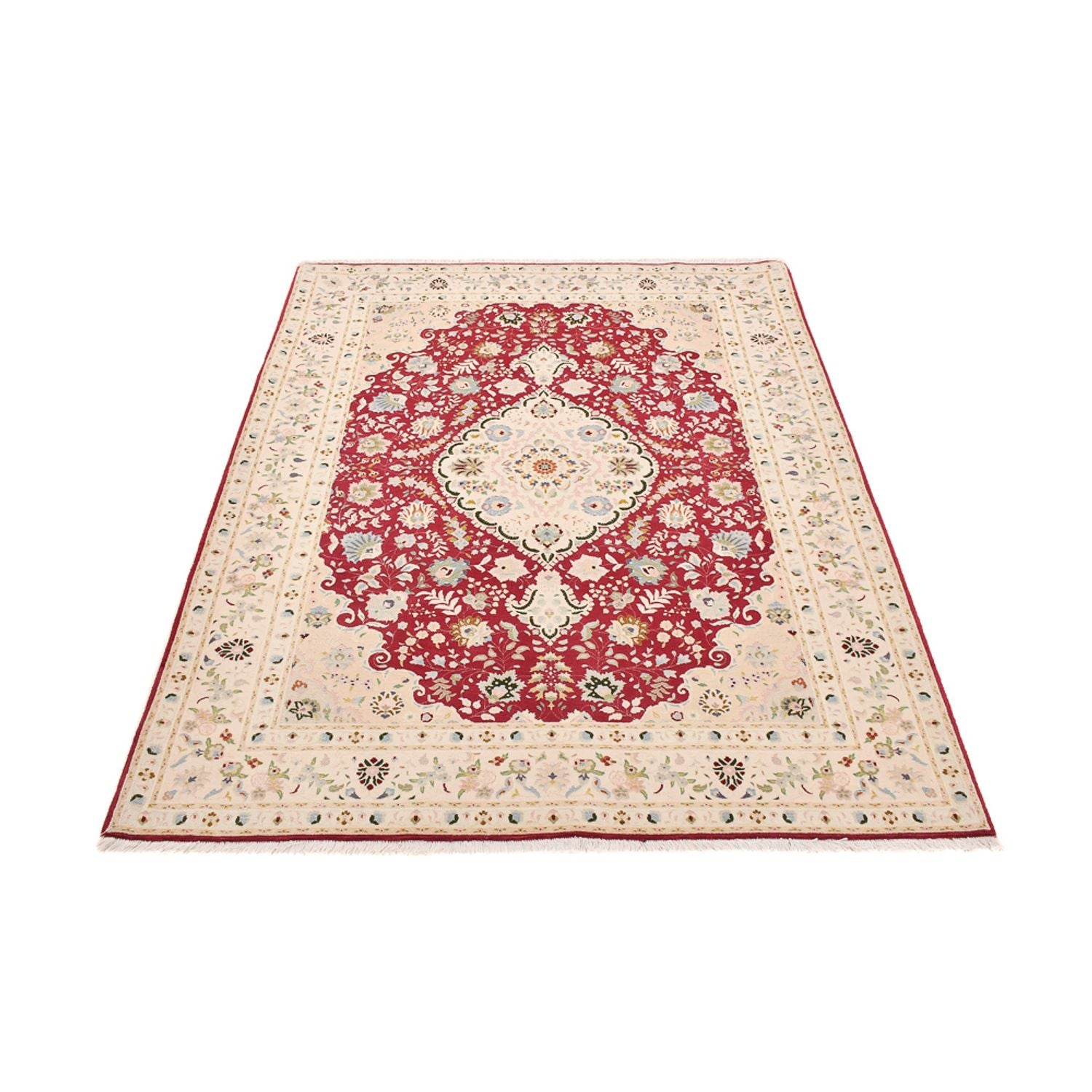 Tapis persan - Tabriz - Royal - 210 x 153 cm - rouge