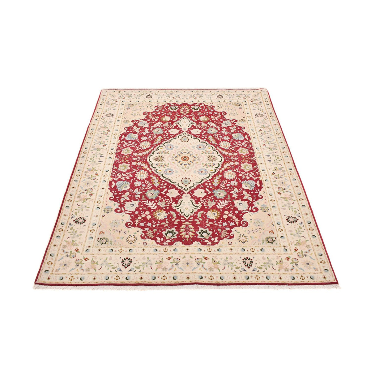 Tapis persan - Tabriz - Royal - 210 x 153 cm - rouge