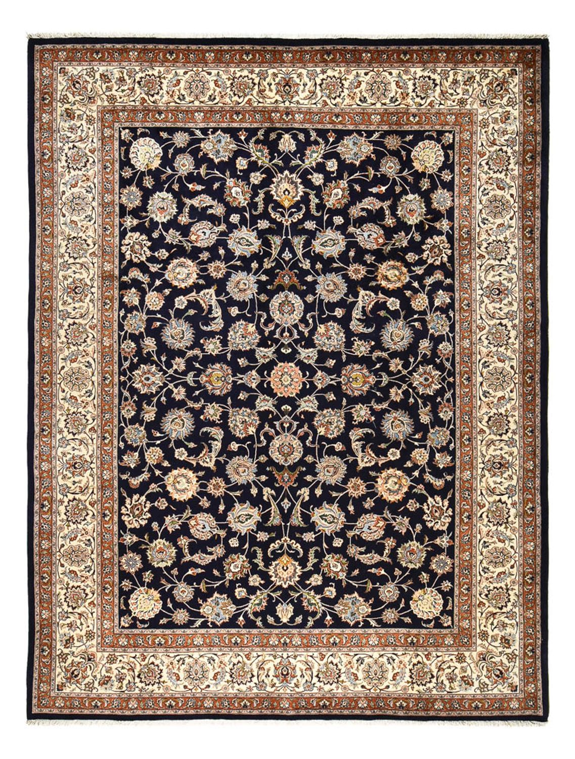 Tapis persan - Classique - Royal - 396 x 300 cm - bleu foncé