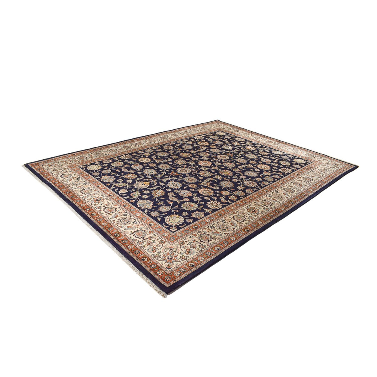 Tapis persan - Classique - Royal - 396 x 300 cm - bleu foncé