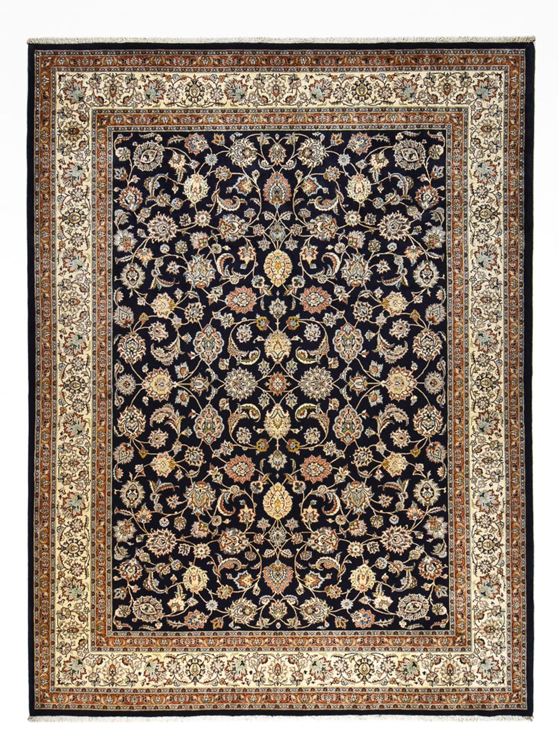 Tapis persan - Classique - Royal - 394 x 296 cm - bleu foncé