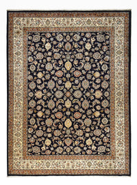Tapis persan - Classique - Royal - 394 x 296 cm - bleu foncé