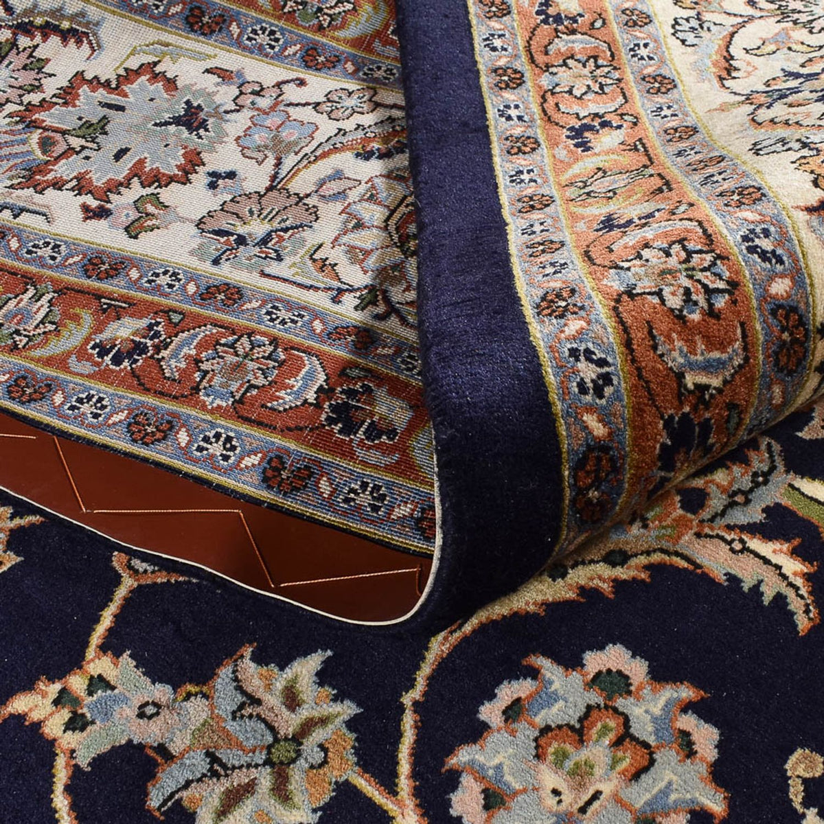 Tapis persan - Classique - Royal - 394 x 296 cm - bleu foncé