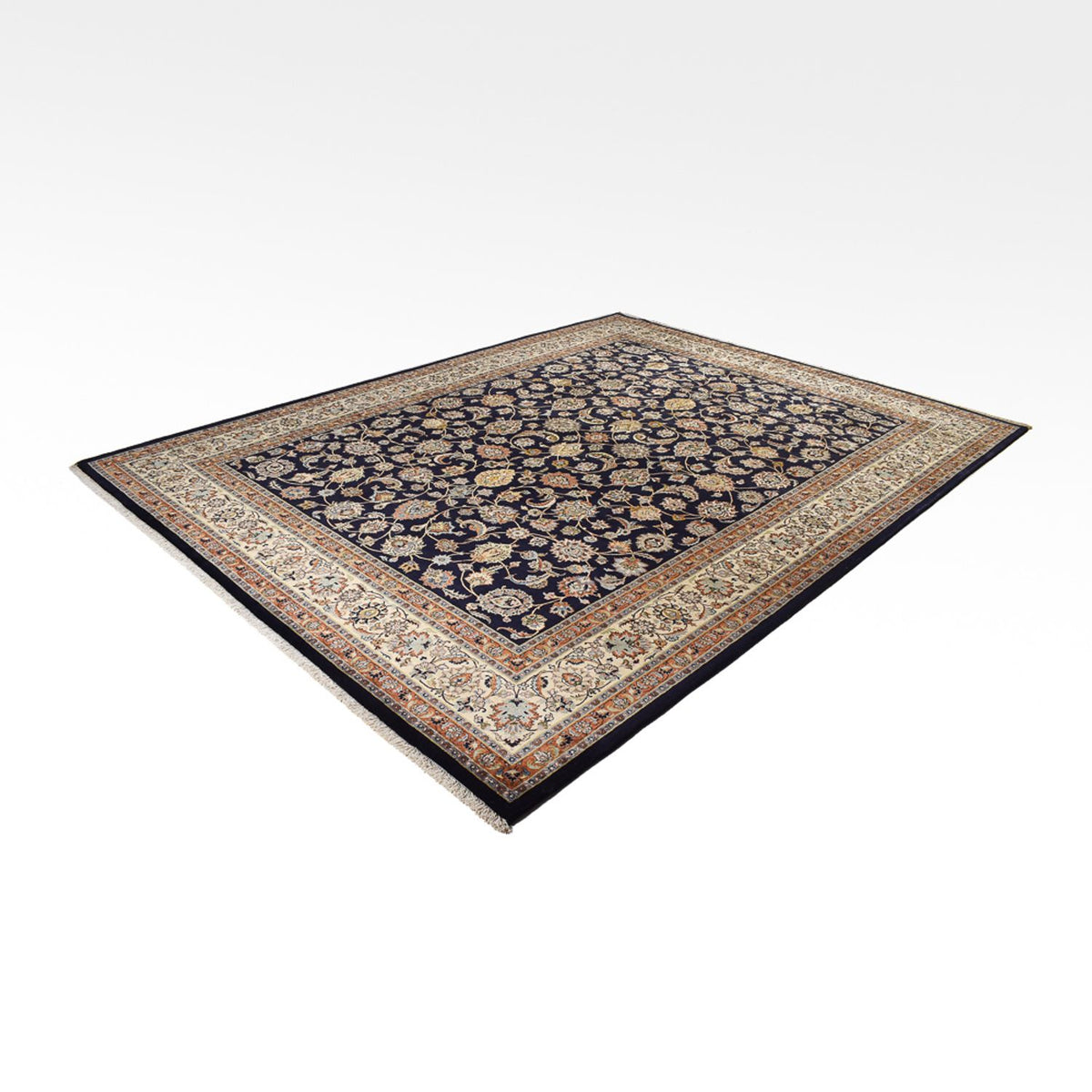 Tapis persan - Classique - Royal - 394 x 296 cm - bleu foncé