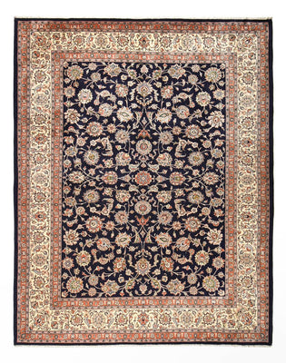 Tapis persan - Classique - Royal - 388 x 300 cm - bleu foncé