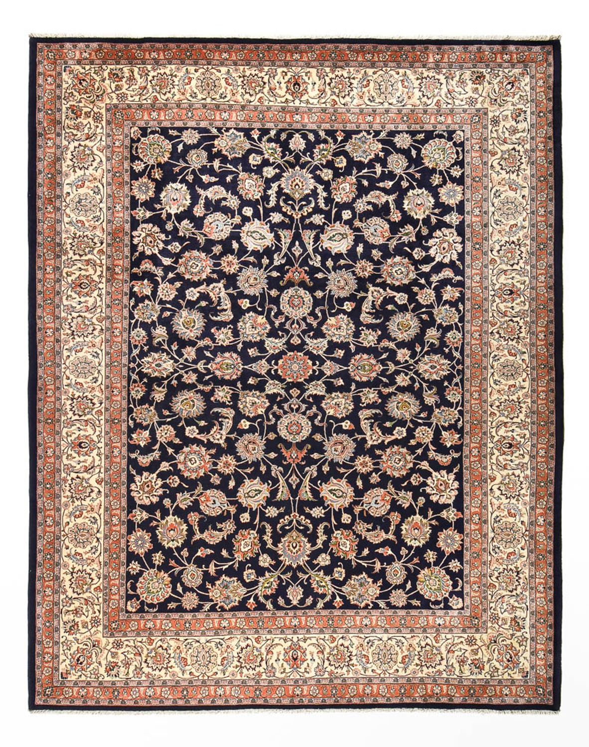 Tapis persan - Classique - Royal - 388 x 300 cm - bleu foncé